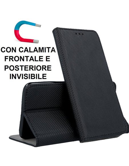 CUSTODIA per HUAWEI MATE 20X - FLIP ORIZZONTALE con CHIUSURA MAGNETICA INVISIBILE ED INTERNO IN TPU COLORE NE