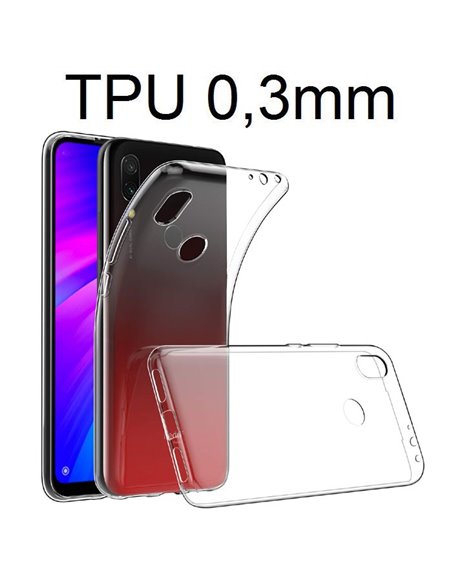 CUSTODIA per XIAOMI REDMI 7, REDMI Y3 IN GEL TPU SILICONE ULTRA SLIM 0,3mm TRASPARENTE