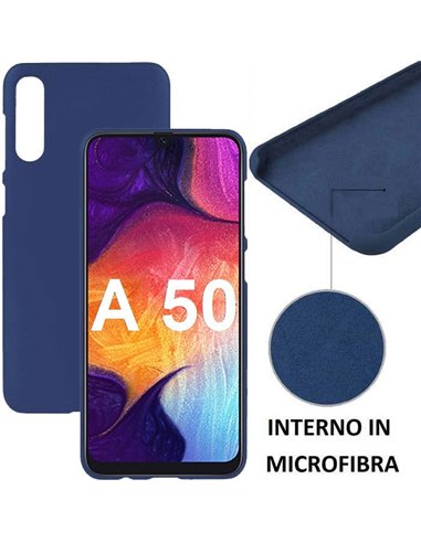 CUSTODIA per SAMSUNG GALAXY A50 (SM-A505), A30s (SM-A307), A50s (SM-A507) IN SILICONE SOFT TOUCH E INTERNO IN MICROFIBRA COLORE 