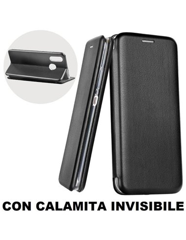 CUSTODIA per SAMSUNG GALAXY A30 (A305), A20 (A205) - FLIP ORIZZONTALE SIMILPELLE CON CHIUSURA MAGNETICA E INTERNO IN TPU NERO