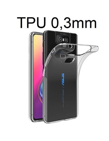 CUSTODIA per ASUS ZENFONE 6 (ZS630KL) - IN GEL TPU SILICONE ULTRA SLIM 0,3mm TRASPARENTE