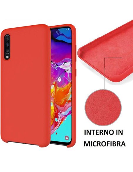 CUSTODIA per SAMSUNG GALAXY A70 (SM-A705), GALAXY A70s (SM-A707) IN SILICONE CON EFFETTO SOFT TOUCH ED INTERNO IN MICROFIBRA ROS