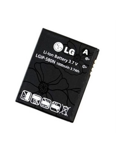 BATTERIA ORIGINALE LG LGIP-580N per GM730 EIGEN, GT500 PUCCINI 1000mAh LI-ION BULK SEGUE COMPATIBILITA'..
