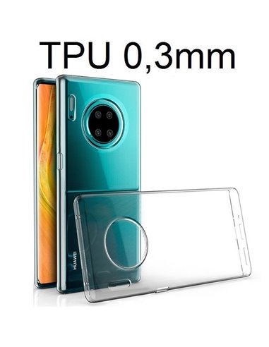 CUSTODIA per HUAWEI MATE 30 PRO, MATE 30 PRO 5G - IN GEL TPU SILICONE ULTRA SLIM 0,3mm TRASPARENTE