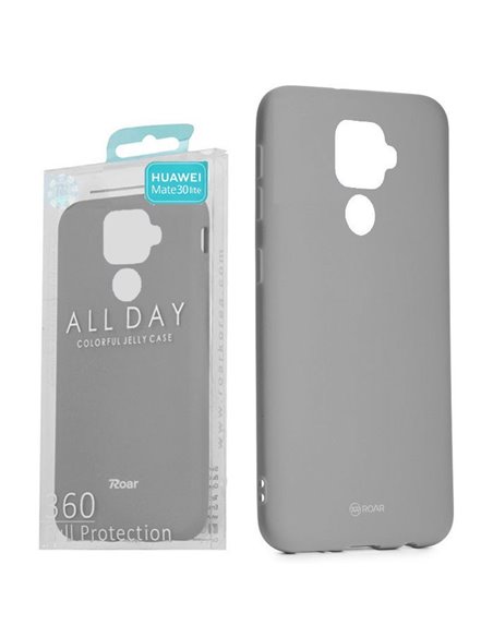 CUSTODIA per HUAWEI MATE 30 LITE IN GEL TPU SILICONE COLORE GRIGIO ALTA QUALITA' ROAR COLORFUL