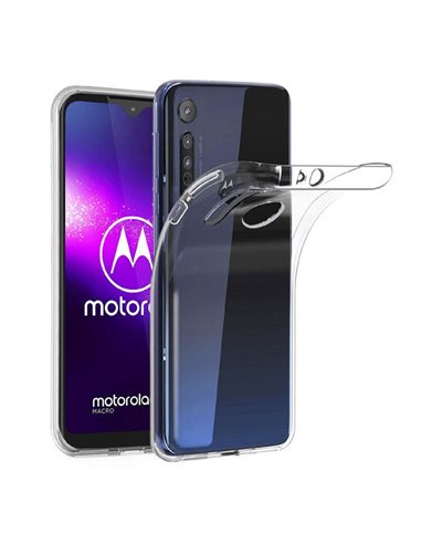 CUSTODIA per MOTOROLA ONE MACRO, MOTO G8 PLAY - IN GEL TPU SILICONE TRASPARENTE