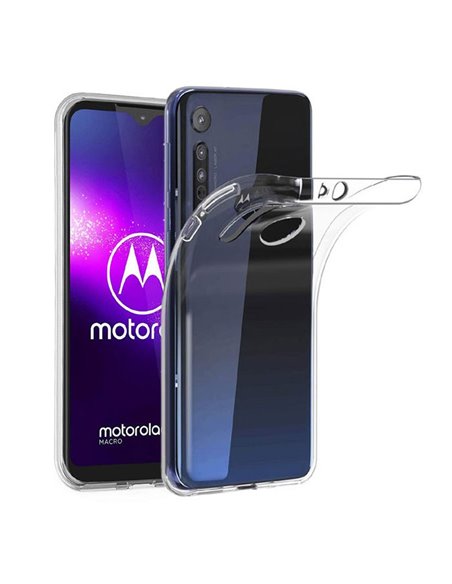 CUSTODIA per MOTOROLA ONE MACRO, MOTO G8 PLAY - IN GEL TPU SILICONE TRASPARENTE