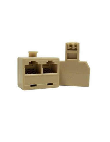 ADATTATORE/SDOPPIATORE DI RETE DA 1 PRESA RJ45 8 POLI MASCHIO A 2 PRESE RJ45 8 POLI FEMMINA