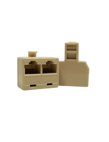 ADATTATORE/SDOPPIATORE DI RETE DA 1 PRESA RJ45 8 POLI MASCHIO A 2 PRESE RJ45 8 POLI FEMMINA