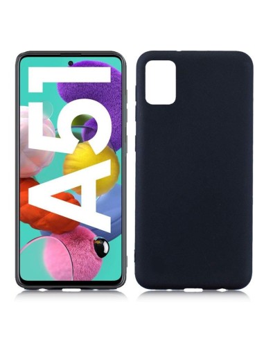 CUSTODIA per SAMSUNG GALAXY A51 (SM-A515) - IN GEL TPU SILICONE SLIM NERO SATINATO - ATTENZIONE: Non compatibile con Galaxy A51 