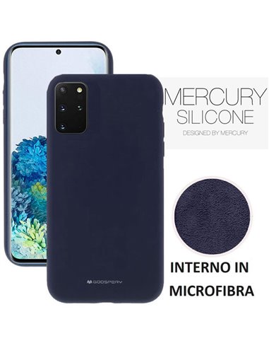 CUSTODIA per SAMSUNG GALAXY S20 PLUS (G985/G986) - IN SILICONE CON INTERNO IN MICROFIBRA BLU ALTA QUALITA' MERCURY