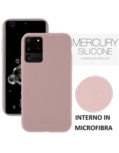 CUSTODIA per SAMSUNG GALAXY S20 ULTRA 5G (G988) - IN SILICONE CON INTERNO IN MICROFIBRA COLORE SABBIA ALTA QUALITA' MERCURY BLIS