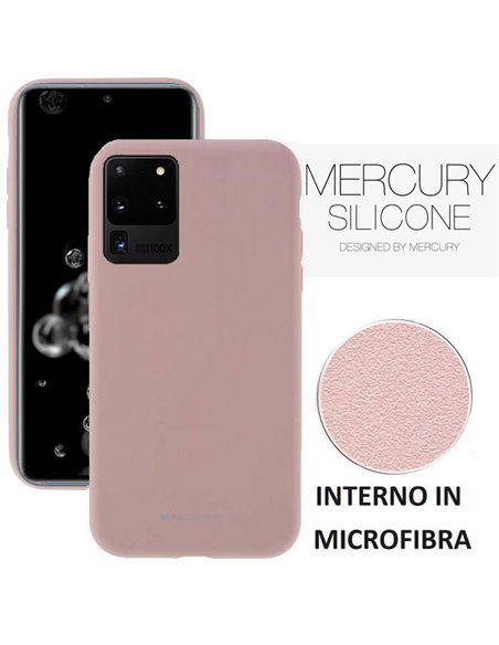 CUSTODIA per SAMSUNG GALAXY S20 ULTRA 5G (G988) - IN SILICONE CON INTERNO IN MICROFIBRA COLORE SABBIA ALTA QUALITA' MERCURY BLIS