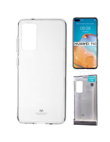 CUSTODIA per HUAWEI P40 - IN GEL TPU SILICONE TRASPARENTE ALTA QUALITA' MERCURY BLISTER