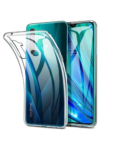 CUSTODIA per REALME 5, REALME 6i, REALME C3 - IN GEL TPU SILICONE TRASPARENTE