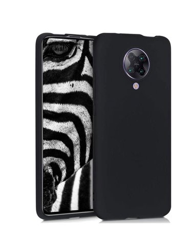 CUSTODIA per XIAOMI REDMI K30 PRO, K30 PRO ZOOM, POCO F2 PRO IN GEL TPU SILICONE SLIM COLORE NERO SATINATO