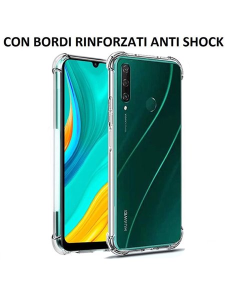 CUSTODIA per HUAWEI Y6p, Y6 2020, HONOR 9A - IN GEL TPU SILICONE TRASPARENTE SLIM 0,5mm CON BORDI RINFORZATI ANTI SHOCK