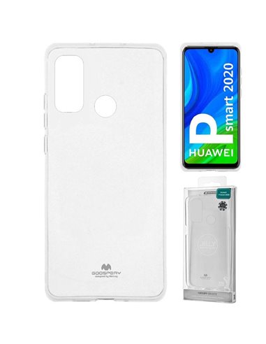 CUSTODIA per HUAWEI P SMART 2020 IN GEL TPU SILICONE TRASPARENTE ALTA QUALITA' MERCURY BLISTER