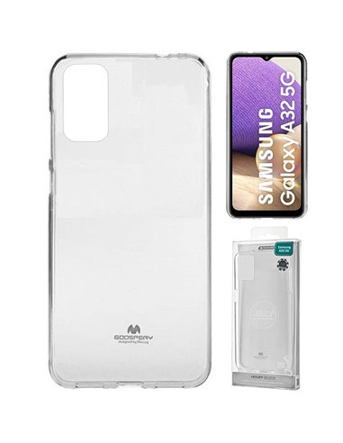 CUSTODIA per SAMSUNG GALAXY A32 5G (SM-A326B) IN GEL TPU SILICONE TRASPARENTE ALTA QUALITA' MERCURY BLISTER