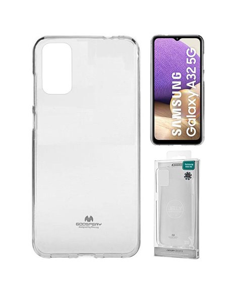 CUSTODIA per SAMSUNG GALAXY A32 5G (SM-A326B) IN GEL TPU SILICONE TRASPARENTE ALTA QUALITA' MERCURY BLISTER