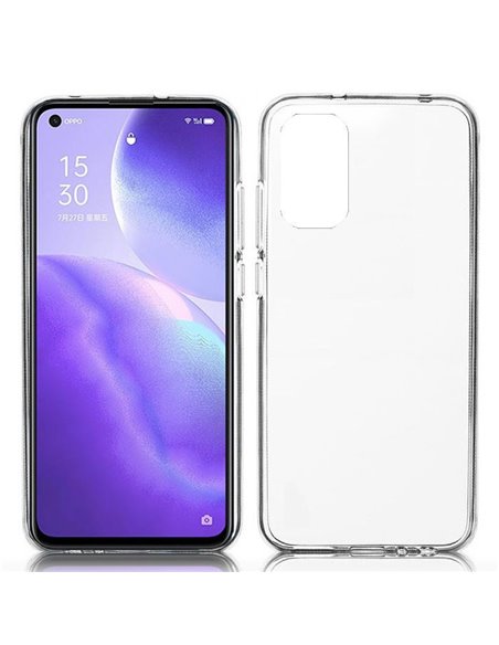 CUSTODIA per OPPO RENO 5 5G, RENO 5 4G, RENO 5K, FIND X3 LITE IN GEL TPU SILICONE TRASPARENTE