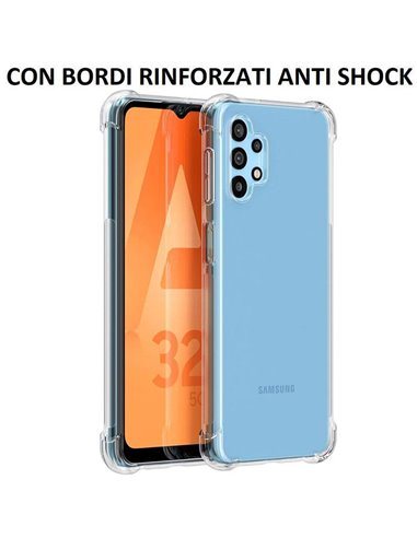 CUSTODIA per SAMSUNG GALAXY A32 5G (A326B) GEL TPU SILICONE TRASPARENTE SLIM 0,5mm CON BORDI RINFORZATI ANTI SHOCK - ATTENZIONE.