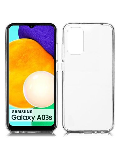 CUSTODIA per SAMSUNG GALAXY A03s (SM-A037F) - IN GEL TPU SILICONE TRASPARENTE