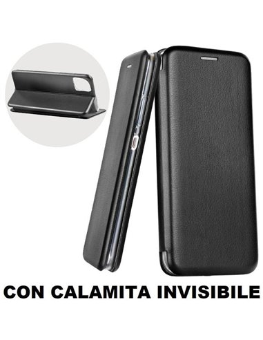 CUSTODIA per XIAOMI MI 11 - FLIP ORIZZONTALE CON INTERNO IN TPU SILICONE, STAND E CHIUSURA MAGNETICA INVISIBILE COLORE NERO