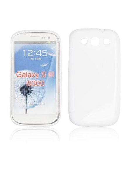 CUSTODIA GEL TPU SILICONE DOUBLE per SAMSUNG I9300 Galaxy S3, I9300i Galaxy S3 Neo COLORE BIANCO