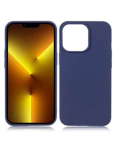 CUSTODIA per APPLE IPHONE 13 PRO MAX (6.7') - IN GEL TPU SILICONE SLIM COLORE BLU SATINATO