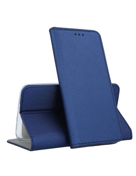 CUSTODIA per REALME 8i - FLIP ORIZZONTALE CON CHIUSURA MAGNETICA INVISIBILE ED INTERNO IN TPU SILICONE COLORE BLU - ATTENZIONE..