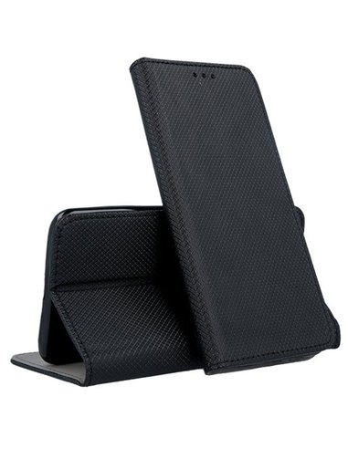 CUSTODIA per REALME 8i - FLIP ORIZZONTALE CON CHIUSURA MAGNETICA INVISIBILE ED INTERNO IN TPU SILICONE COLORE NERO - ATTENZIONE.