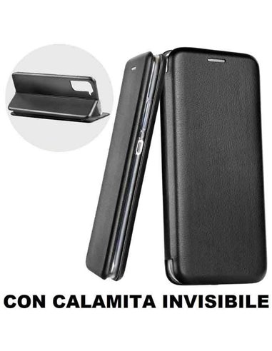 CUSTODIA per SAMSUNG GALAXY S22 PLUS 5G (S906B) - FLIP ORIZZONTALE SIMILPELLE CON CHIUSURA MAGNETICA E INTERNO IN TPU NERO