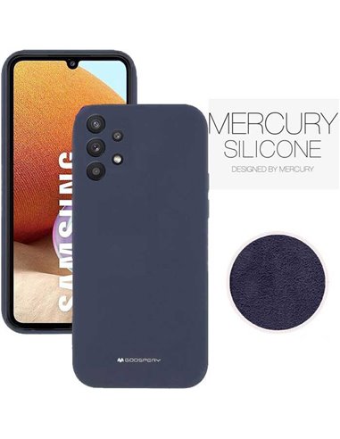 CUSTODIA per SAMSUNG GALAXY A32 4G (A325F) - SILICONE CON INTERNO IN MICROFIBRA COLORE BLU ALTA QUALITA' MERCURY - ATTENZIONE..