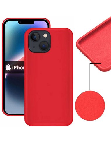 Custodia in Silicone Rosso + Microfibra per iPhone 11 (6.1