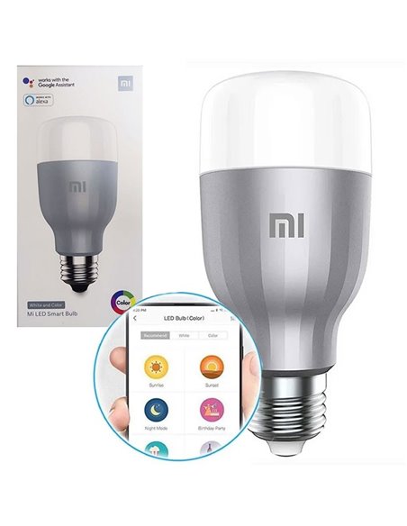 XIAOMI MI LED SMART BULB 10W COLORE BIANCO E MULTICOLORE COMPATIBILE CON ALEXA E GOOGLE ASSISTANT - ATTACCO E27