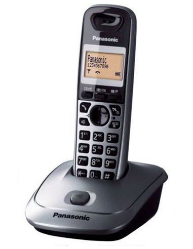 CORDLESS ECO DECT KX-TG2511JTM CON DISPLAY LCD IDENTIFICATIVO CHIAMANTE, VIVAVOCE E RETROILLUMINAZIONE GRIGIO SCURO PANASONIC