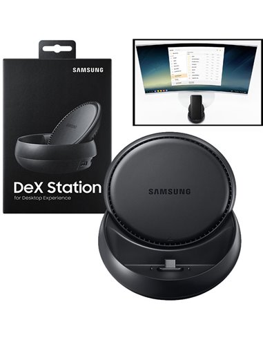 DEX STATION ORIGINALE per SAMSUNG GALAXY S8, S8 PLUS - PER CONVERTIRE LO SMARTPHONE IN UN PC COLORE NERO EE-MG950BBEGWW BLISTER