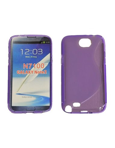 CUSTODIA GEL TPU SILICONE DOUBLE per SAMSUNG N7100 NOTE2, N7105 COLORE VIOLA