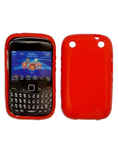 CUSTODIA GEL TPU SILICONE LUCIDA per BLACKBERRY 9320 Curve, 9220 COLORE ROSSO