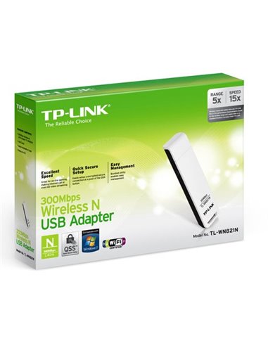 SCHEDA DI RETE WIRELESS N 300 Mbps USB COLORE BIANCO TL-WN821N TP-LINK