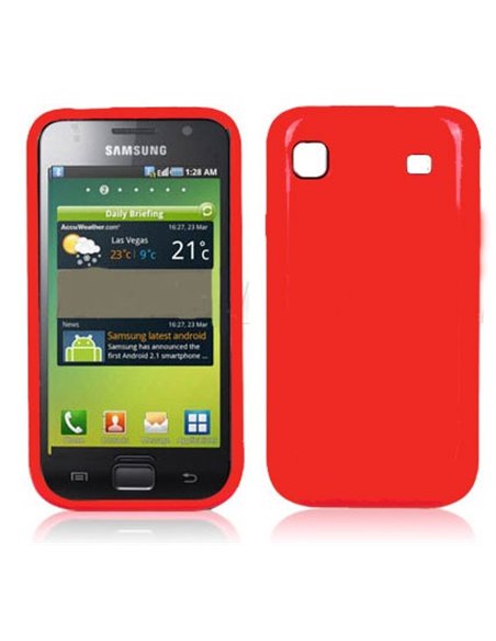 CUSTODIA GEL TPU SILICONE LUCIDA per SAMSUNG I9000 Galaxy S COLORE ROSSO