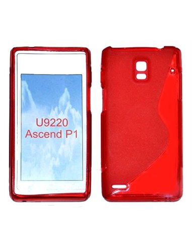 CUSTODIA GEL TPU SILICONE DOUBLE per HUAWEI U9200 ASCEND P1 COLORE ROSSO