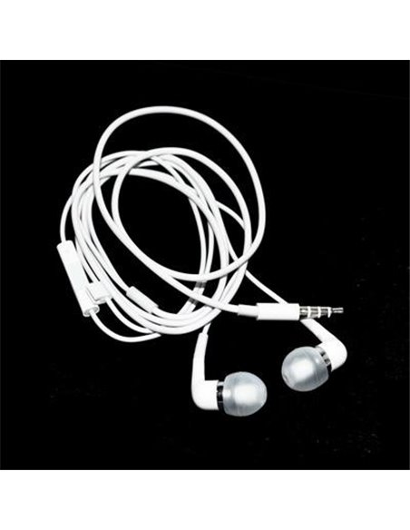 AURICOLARE STEREO con CONNETTORE JACK 3,5mm - GOMMINI  E TASTO CONTROLLO VOLUME COLORE BIANCO (KSA27.IP.02.BI)