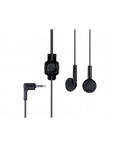 AURICOLARE STEREO ORIGINALE NOKIA WH-101 CON TASTO DI CONTROLLO per 7610 SUPERNOVA, E66, E71 COLORE NERO BULK