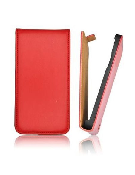 CUSTODIA VERTICALE SLIM FLIP PELLE SAMSUNG NOTE2 N7100, N7105 COLORE ROSSO