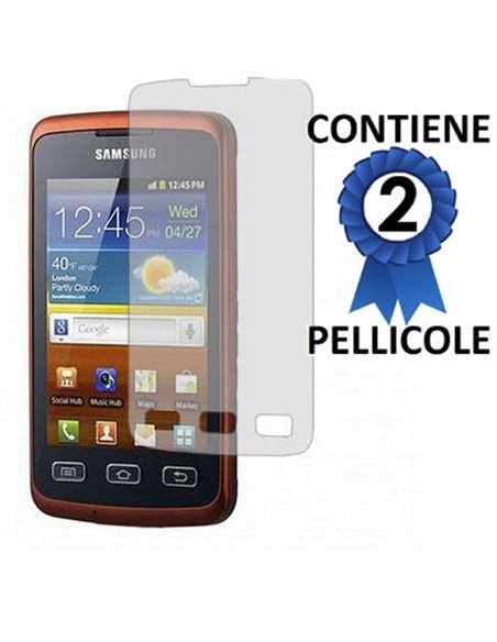 PELLICOLA PROTEGGI DISPLAY SAMSUNG S5690 Galaxy Xcover CONFEZIONE 2 PEZZI