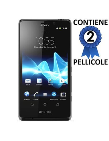 PELLICOLA PROTEGGI DISPLAY SONY XPERIA T LT30P CONFEZIONE 2 PEZZI