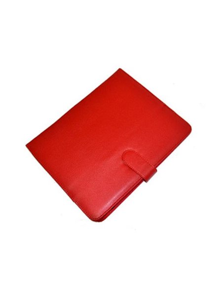 CUSTODIA PELLE UNIVERSALE CON ELASTICO INTERNO per TABLET FINO A 6' POLLICI COLORE ROSSO