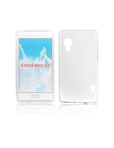 CUSTODIA GEL TPU SILICONE per LG OPTIMUS L5 II, E460 COLORE BIANCO